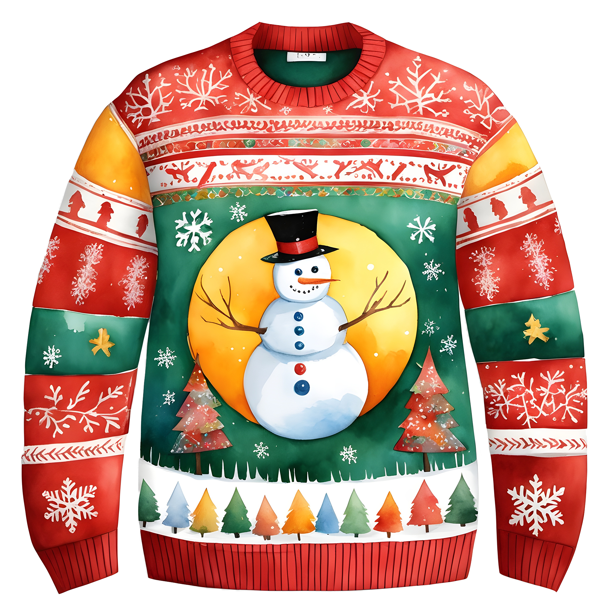 Cute Snowman Christmas Themed Funny Ugly Sweater,TS-C-677