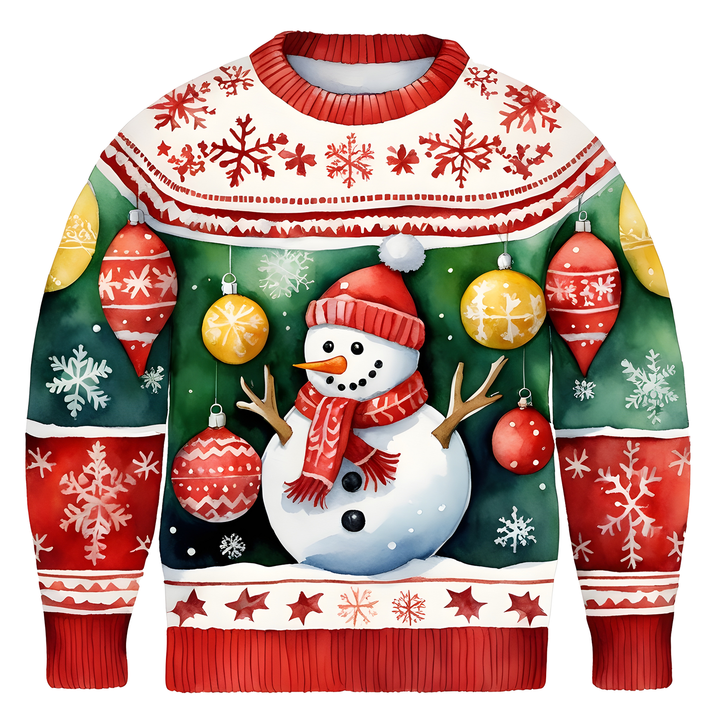 Cute Snowman Christmas Themed Funny Ugly Sweater,TS-C-677