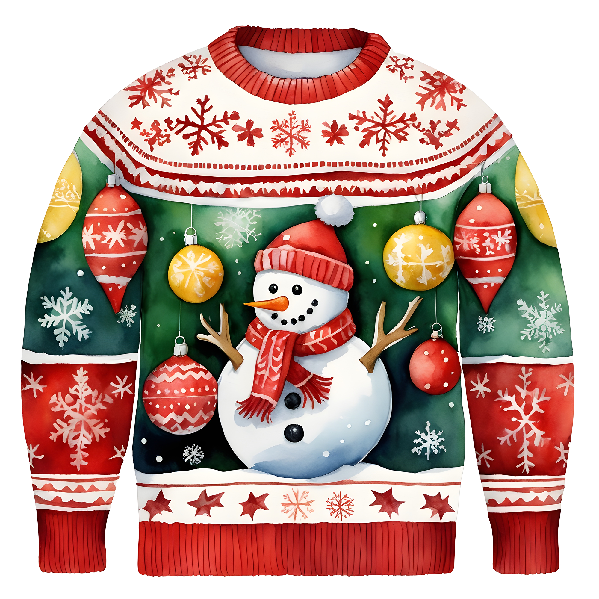 Cute Snowman Christmas Themed Funny Ugly Sweater,TS-C-677