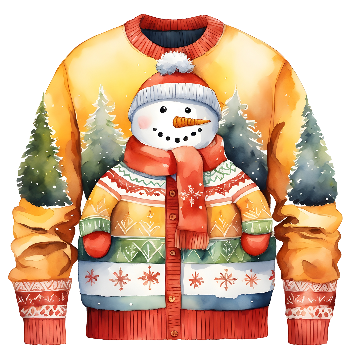 Cute Snowman Christmas Themed Funny Ugly Sweater,TS-C-677