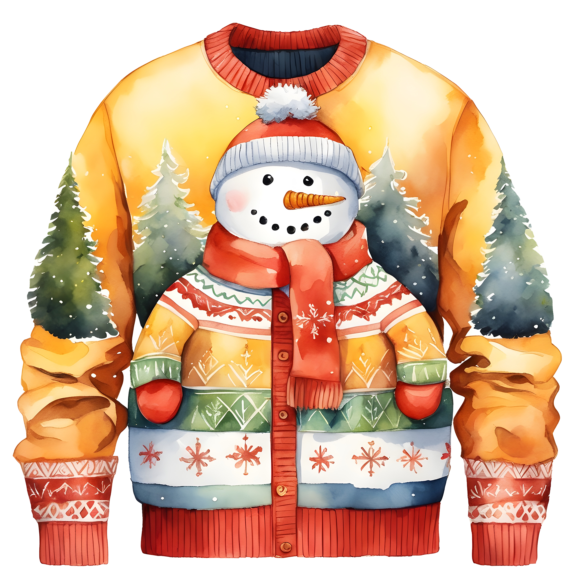 Cute Snowman Christmas Themed Funny Ugly Sweater,TS-C-677