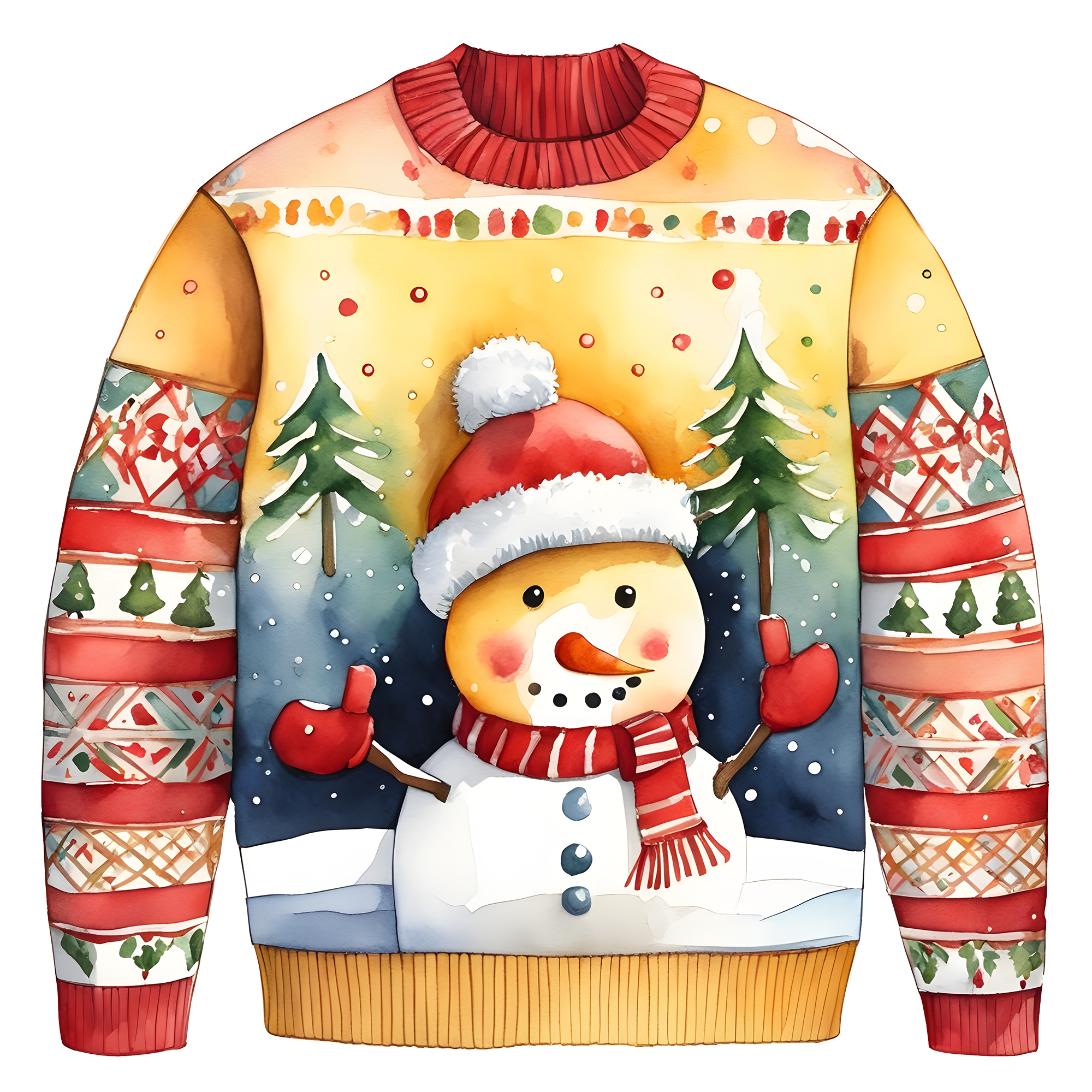 Cute Snowman Christmas Themed Funny Ugly Sweater,TS-C-677