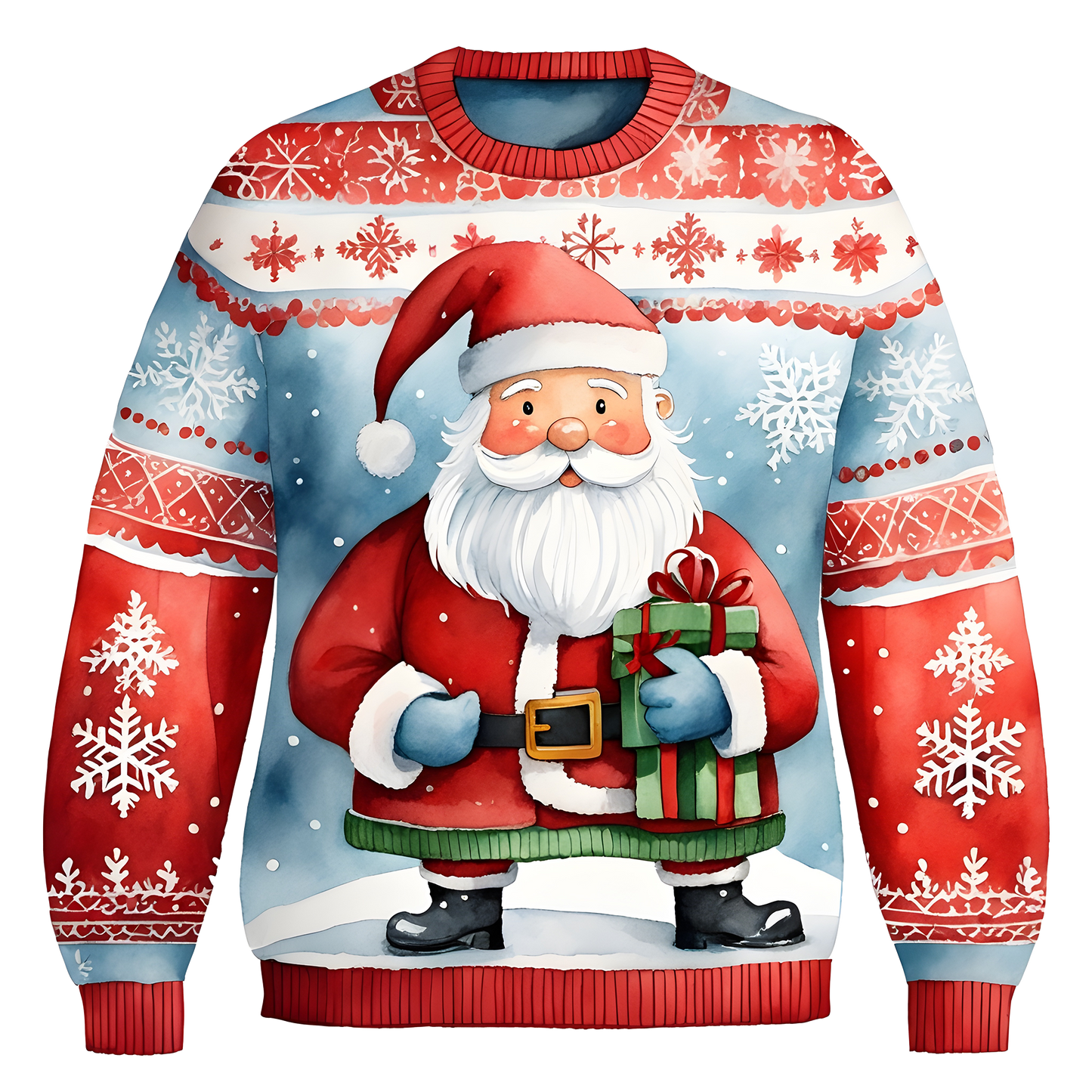 Jolly Santa Claus Brings Cheer To Your Christmas Sweater,TS-C-678