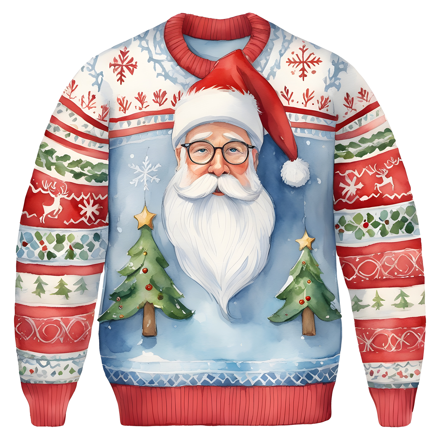 Jolly Santa Claus Brings Cheer To Your Christmas Sweater,TS-C-678