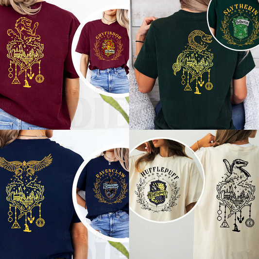 Vintage Wizard Hogwarts House Crewneck,Harry Potter Gifts For Adults,H-C-155
