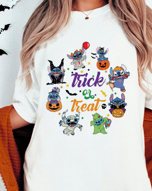 Trick Or Treat Halloween Spooky Stitch T-Shirt,Crewneck,Hoodie,H-C-154