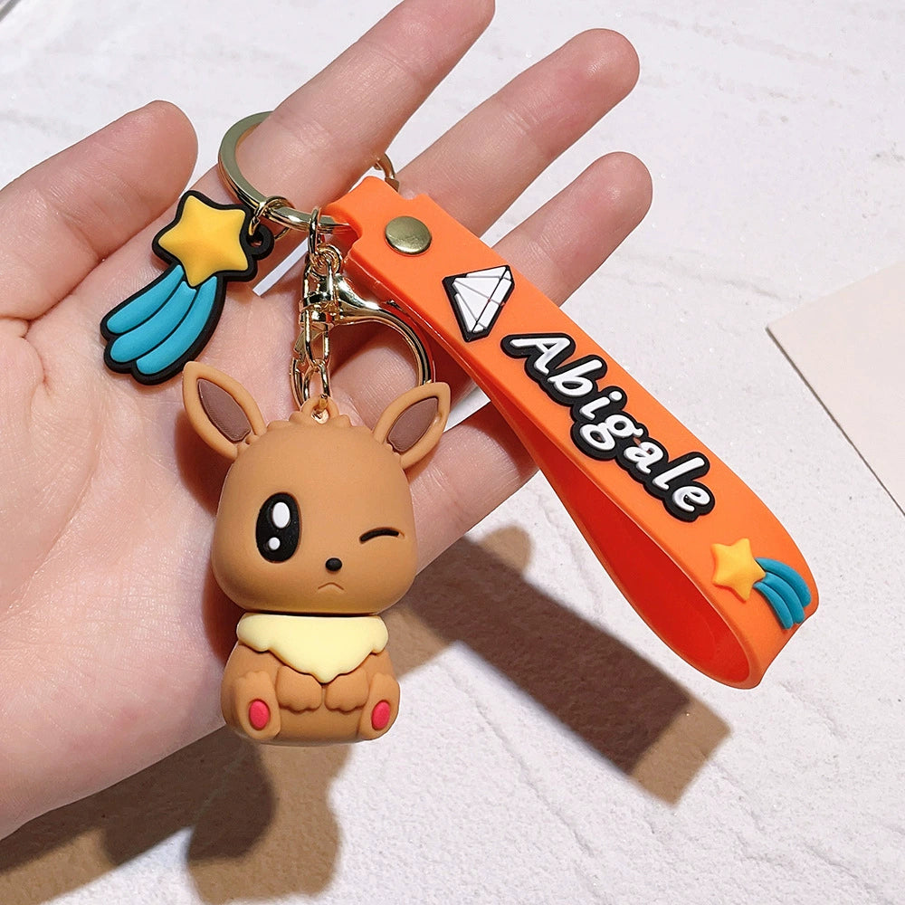 Cartoon Pikachu Keychain Accessory,Cute Backpack Pendant Gift,008