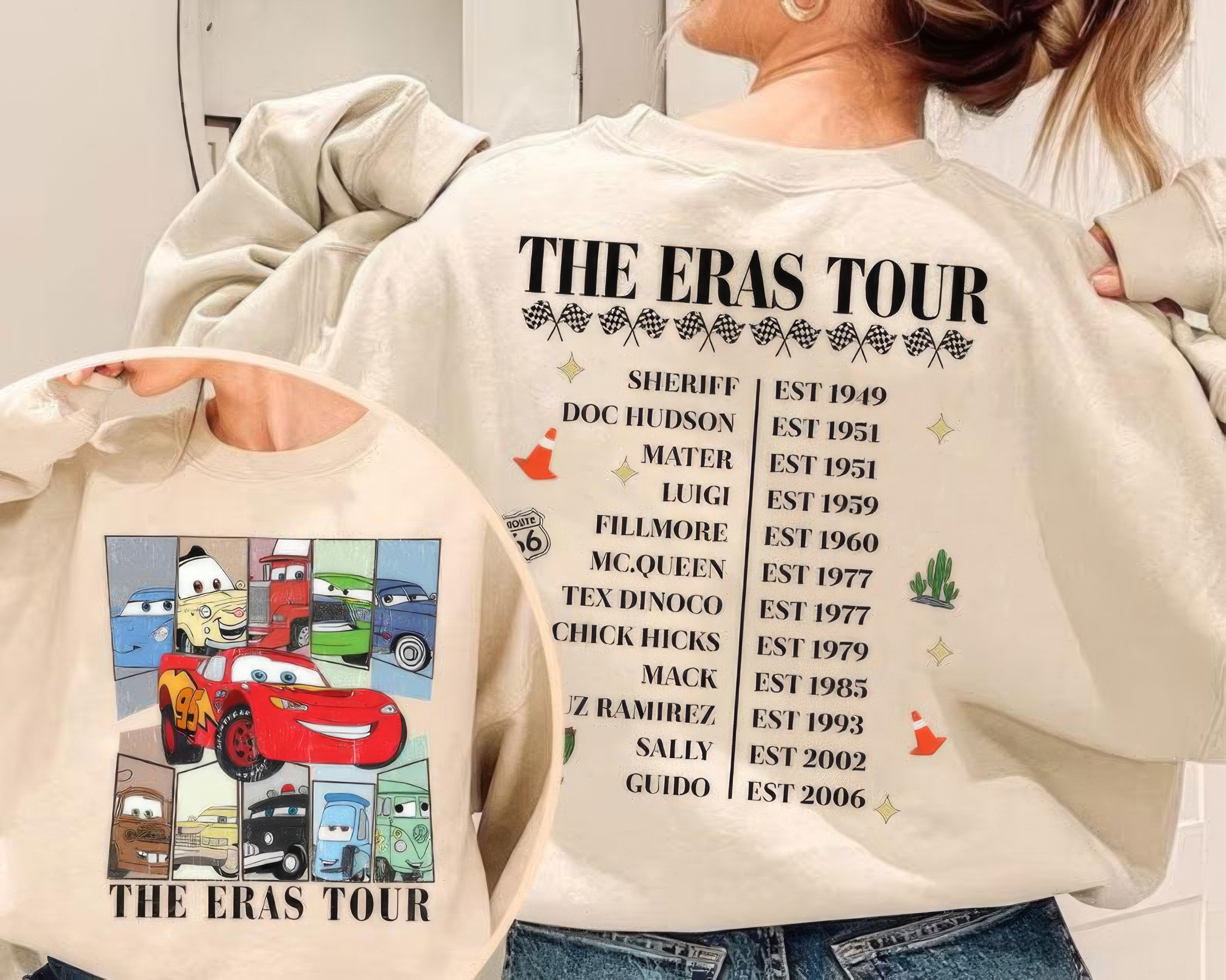 The Eras Tour McQueen Movie Cars T-Shirt,Crewneck,Hoodie,TS-C-577