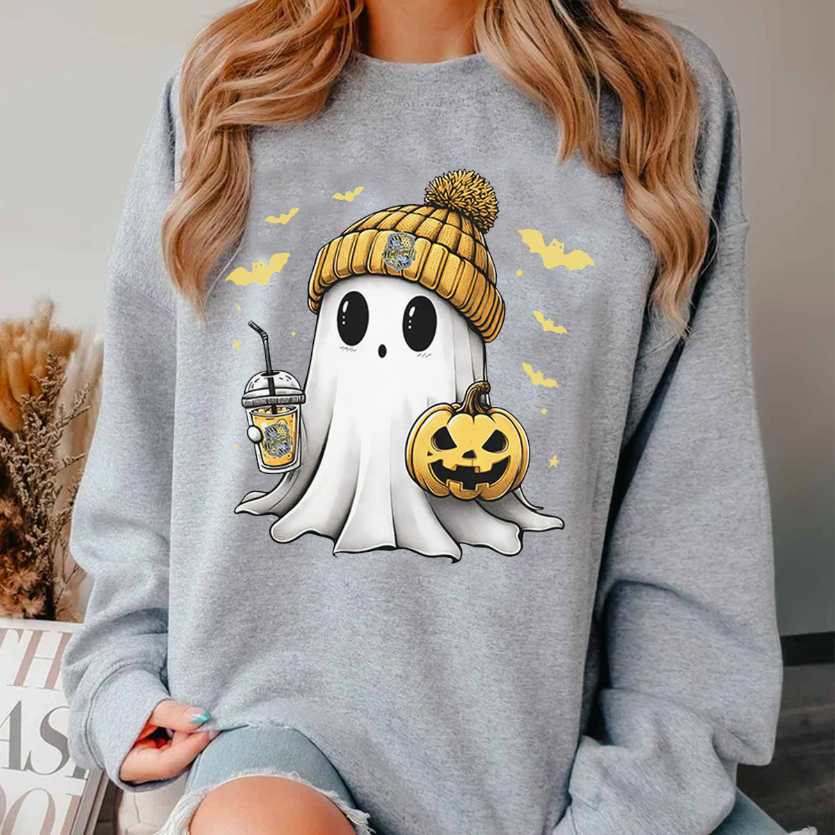 Ghost Cute Halloween Hogwarts House Vintage Unisex T-Shirt,Crewneck,Hoodie,TS-C-654