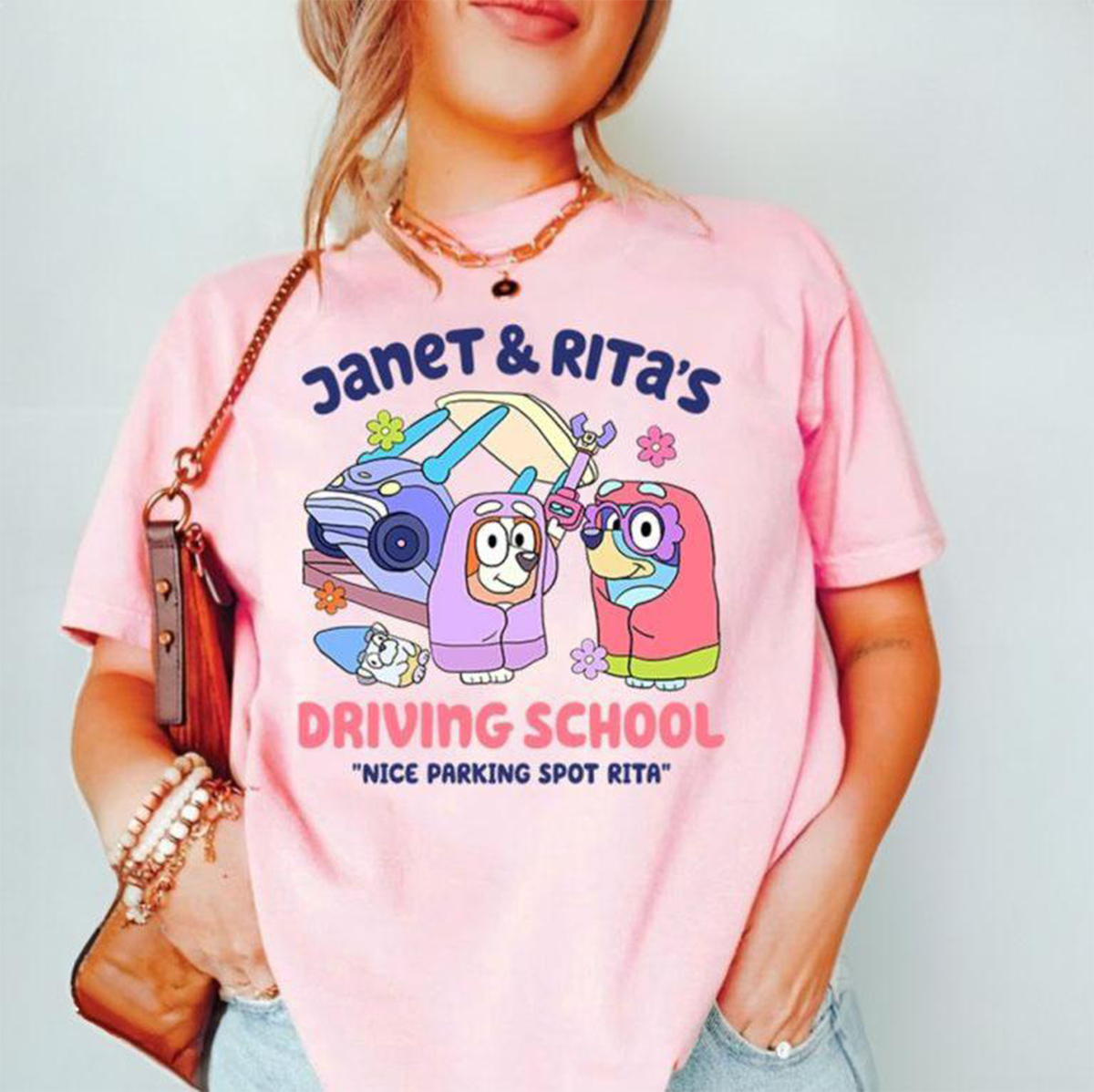 Rita And Janet Driving School Blvey Shirt Bluey Family T-Shirt,Crewneck,Hoodie,TS-C-529