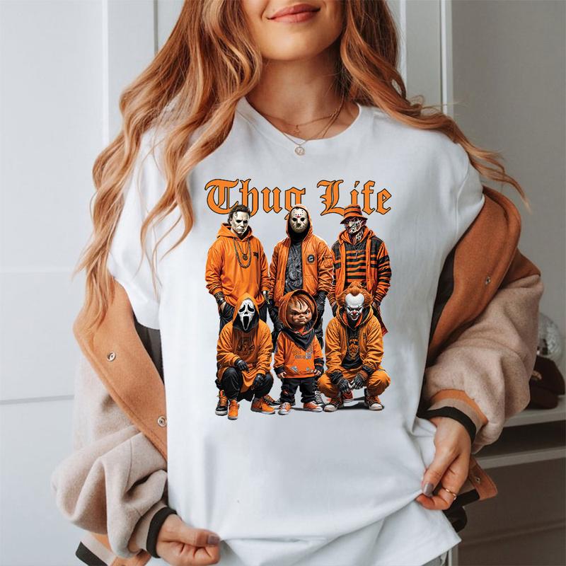 Halloween Thug Life Horror Characters Graphic T-Shirt,Crewneck,Hoodie,TS-C-284