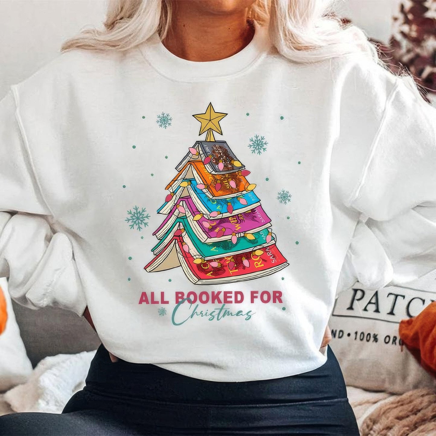 All Booked For Christmas TOG Series Bookworm Christmas T-Shirt,Crewneck,Hoodie,H-C-708