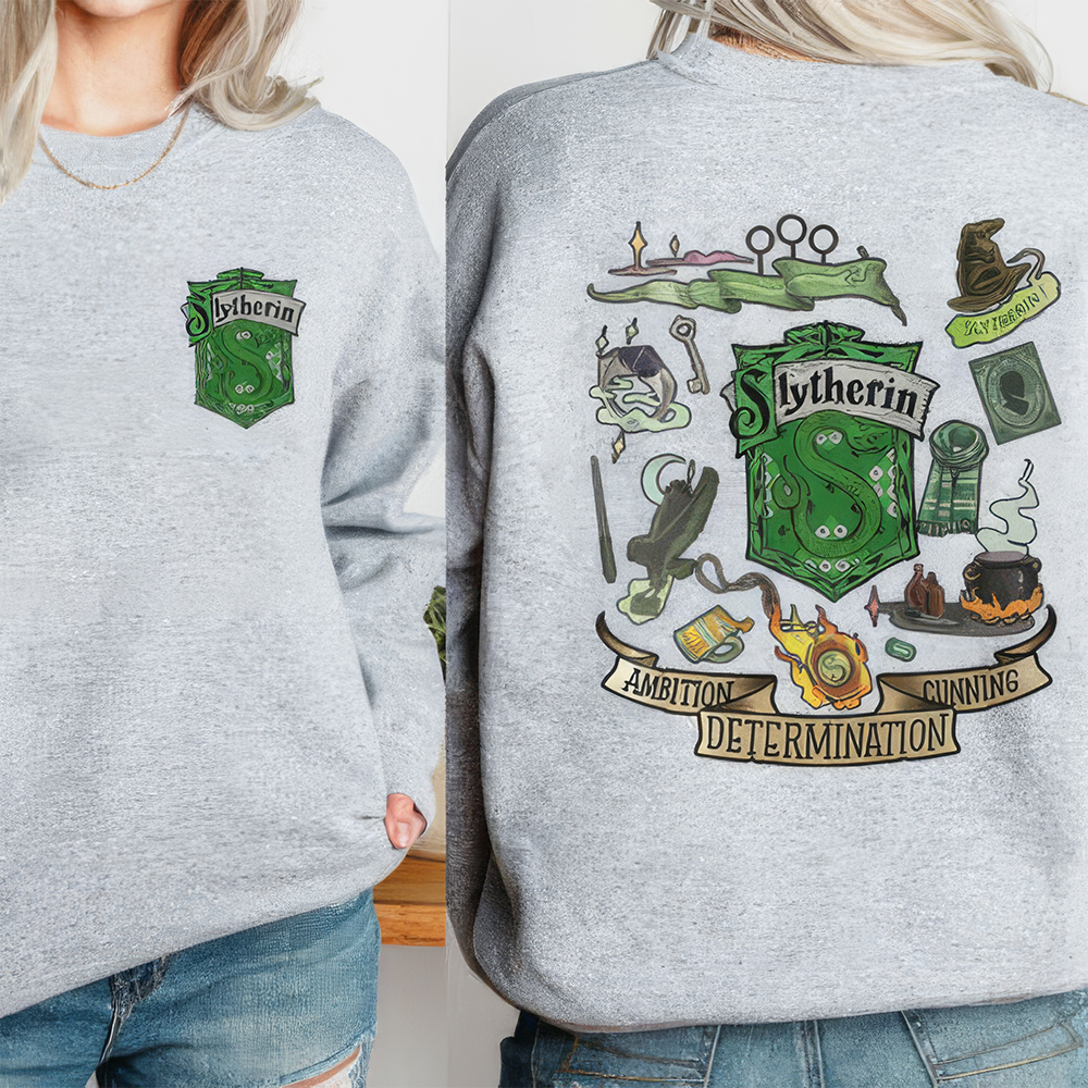 Wizard Harry Potter Four Houses Logo Hogwarts Crewneck,H-C-173