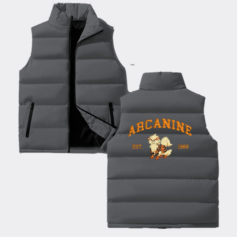Arcanine Adorable Anime-Themed Embroidered T-Shirt,Crewneck,Hoodie-Trendy Versatile and a Thoughtful Gift for Friends,H-C-711