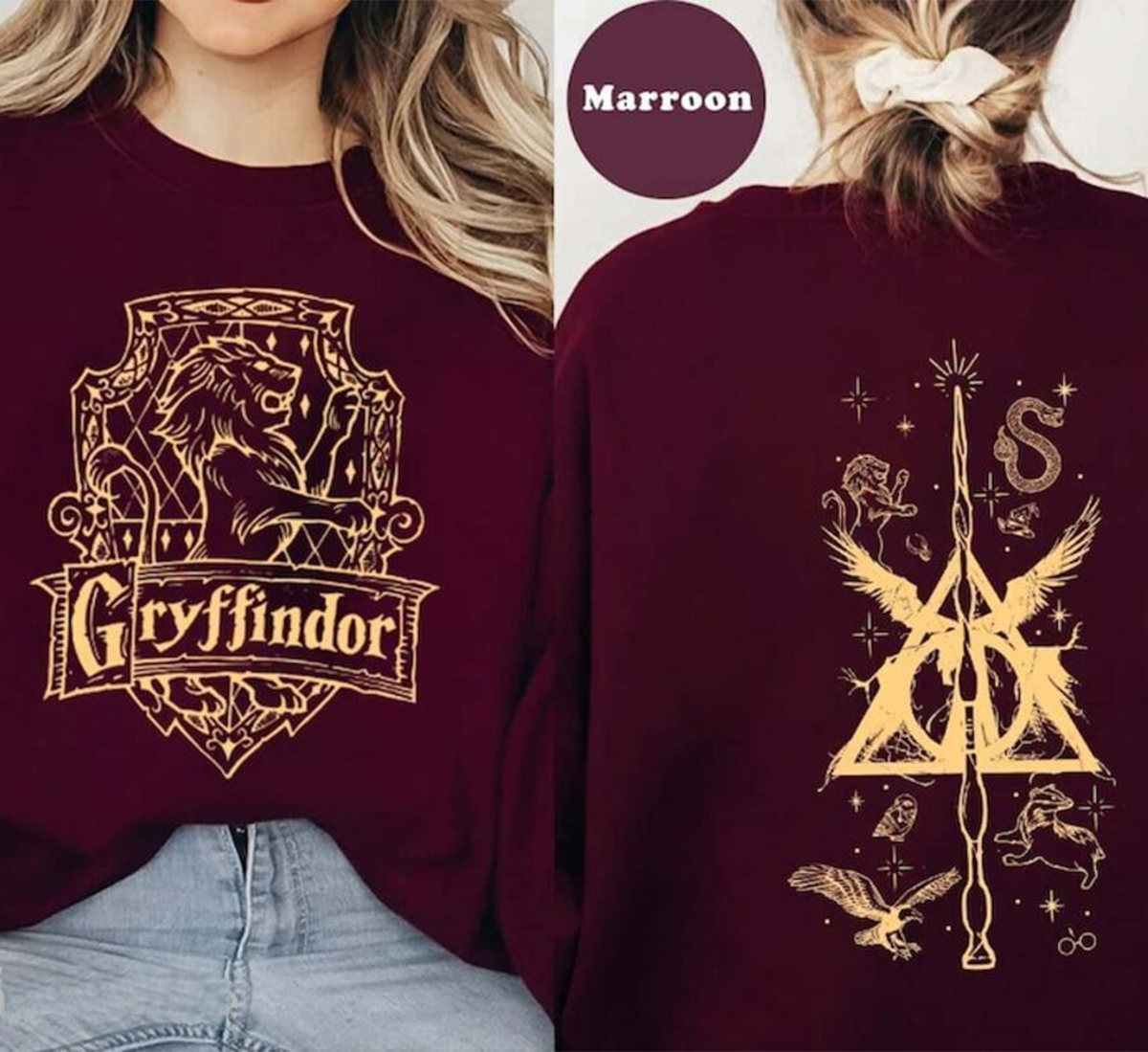 Pull ras du cou Harry Potter Poudlard Quatre Maisons, cadeau pour tous, HC-104