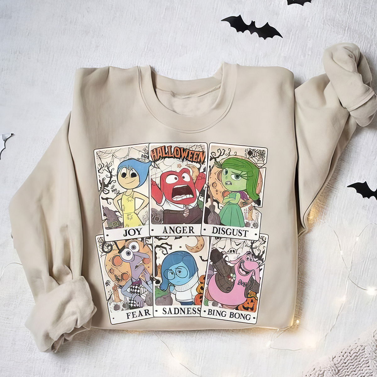 Inside Out Tarot Card Halloween Spooky Season Characters T-Shirt,Crewneck,Hoodie,TS-C-620