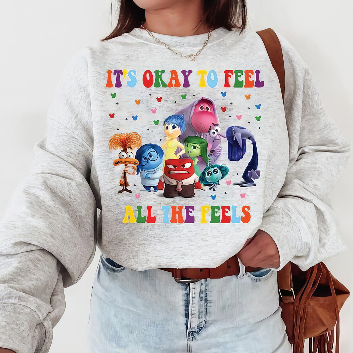 lt's Okay To Feel All The Feels Mental Health Emotional Support T-Shirt,Crewneck,Hoodie,TS-C-630