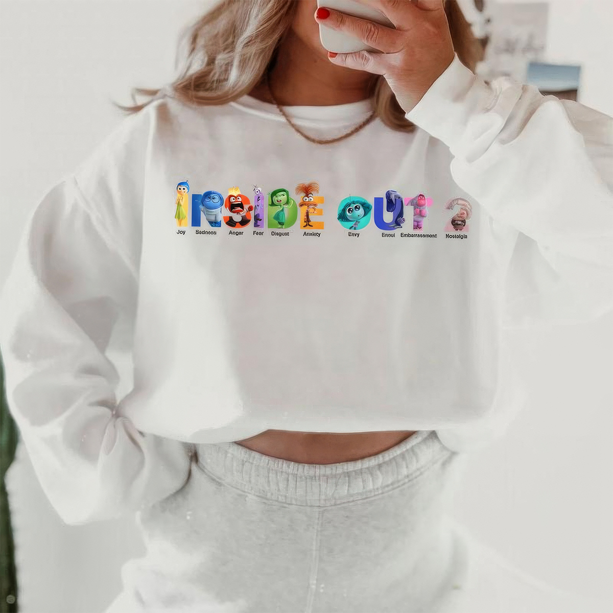 Inside out 2 Character lt's Okay To Feel All The Feels Emotional Support T-Shirt,Crewneck,Hoodie,TS-C-603