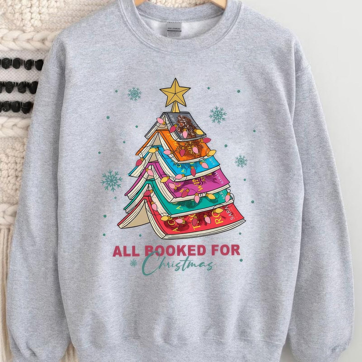 All Booked For Christmas TOG Series Bookworm Christmas T-Shirt,Crewneck,Hoodie,H-C-708
