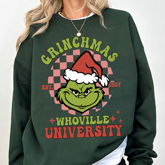 Grinchmas Whoville University T-Shirt,Crewneck,Hoodie For Gift,TS-C-333