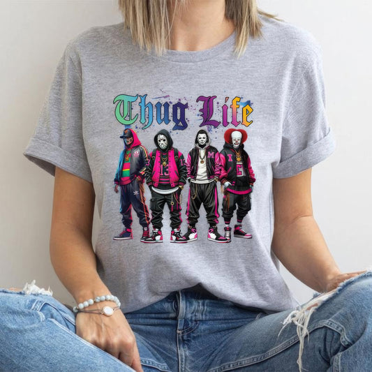 Thug Life Halloween Horror Graphic T-Shirt,Crewneck,Hoodie,TS-C-200