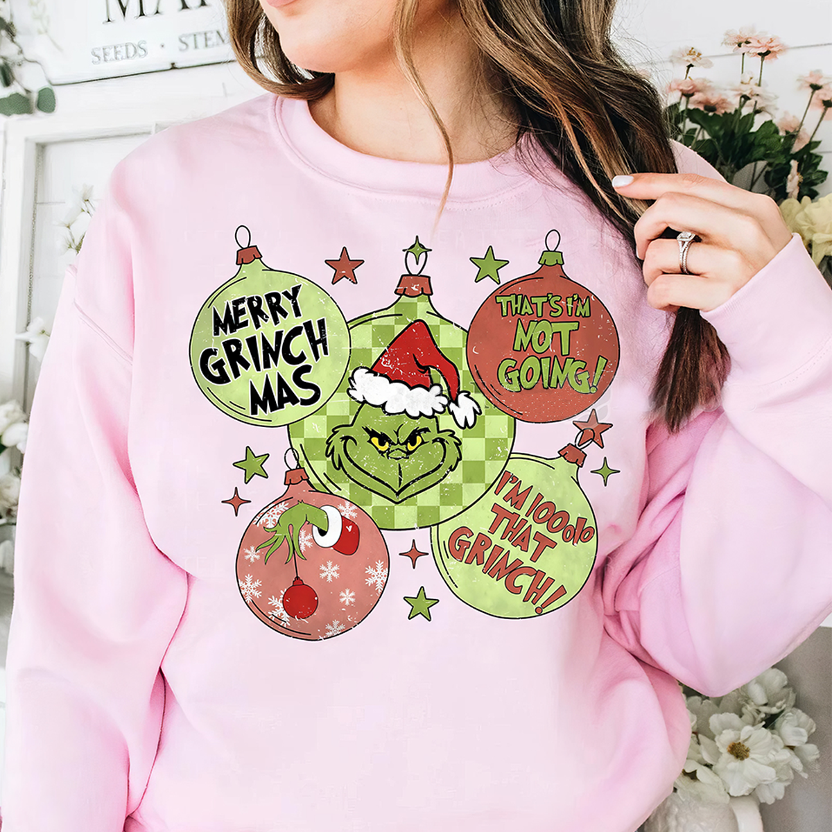 Merry Grinchmas T-Shirt,Crewneck,Hoodie For Christmas Gift,TS-C-365