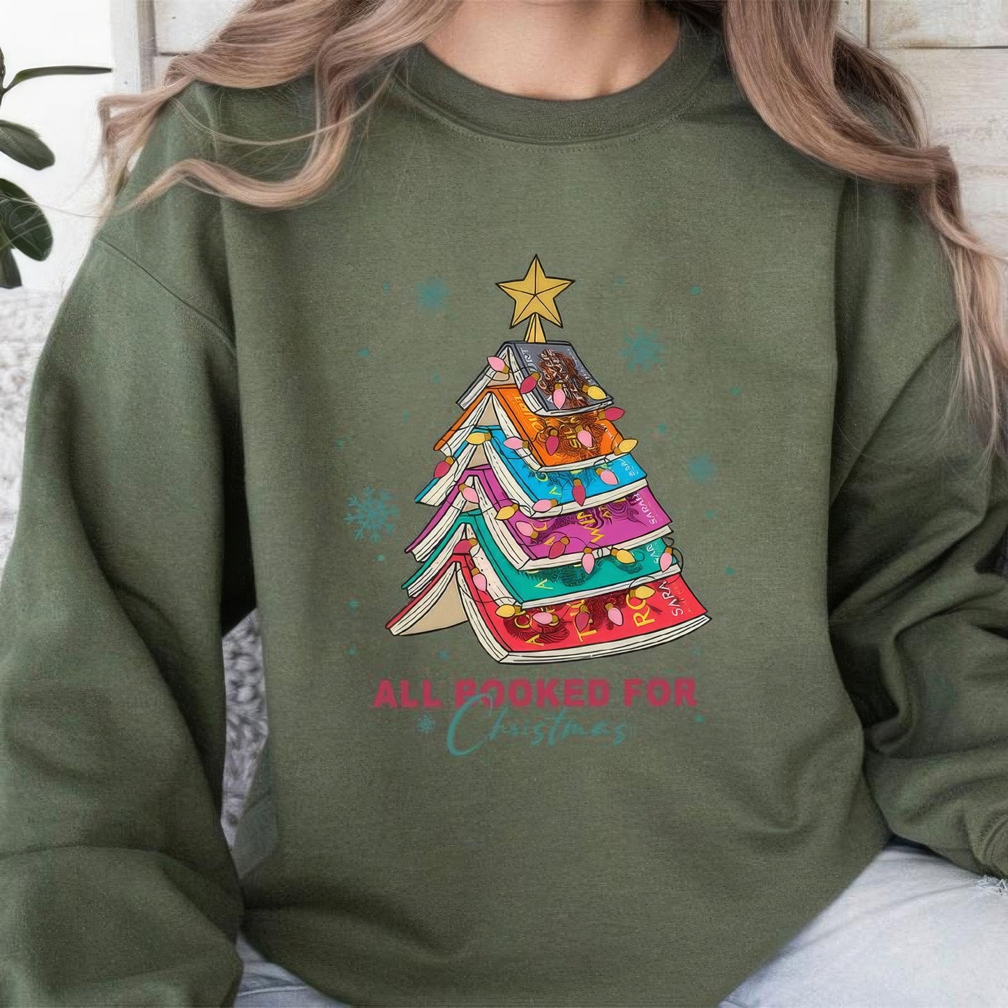 All Booked For Christmas TOG Series Bookworm Christmas T-Shirt,Crewneck,Hoodie,H-C-708