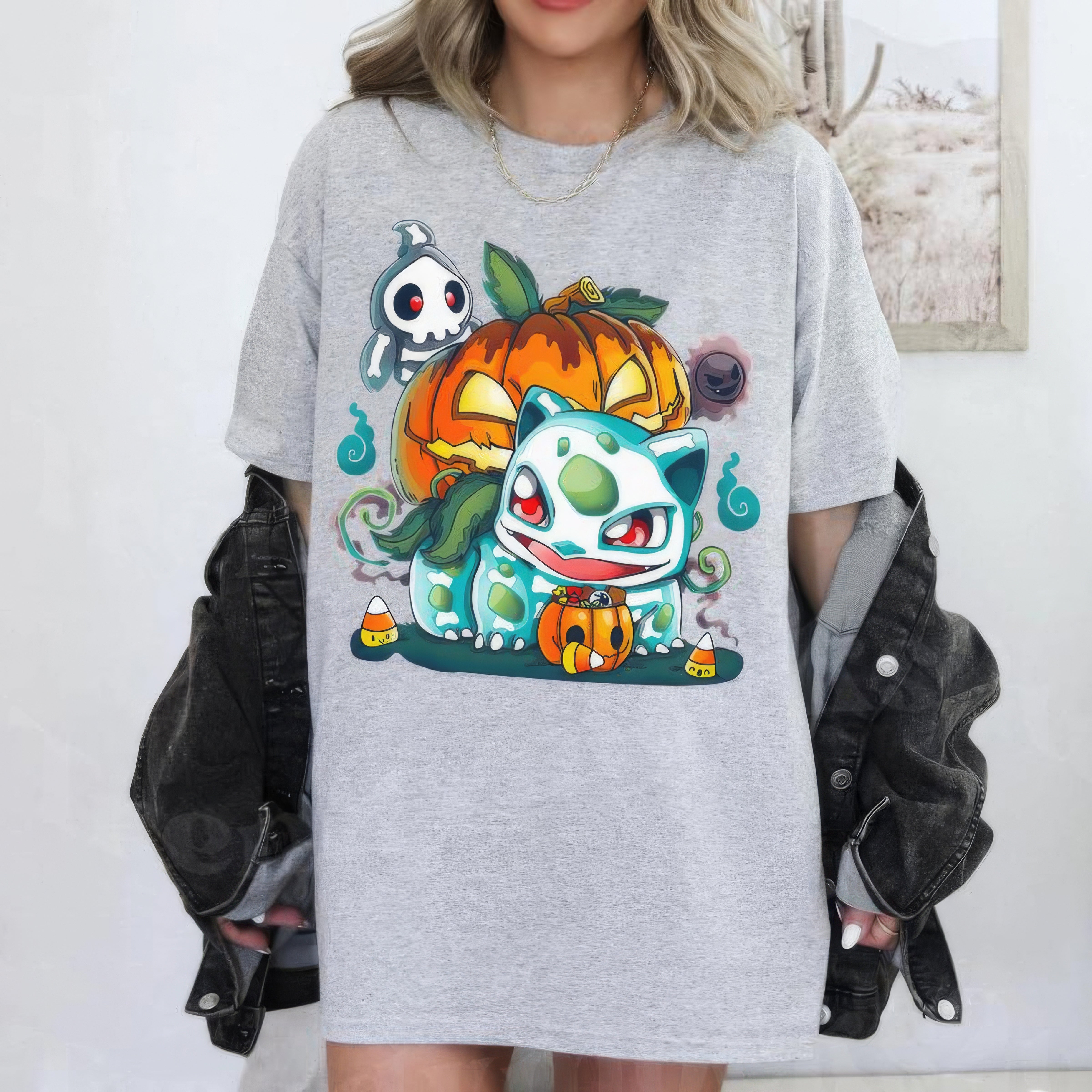 Halloween Bulbas4ur Pumpkin Unisex T-Shirt,Crewneck,Hoodie,For Gift,TS-C-674