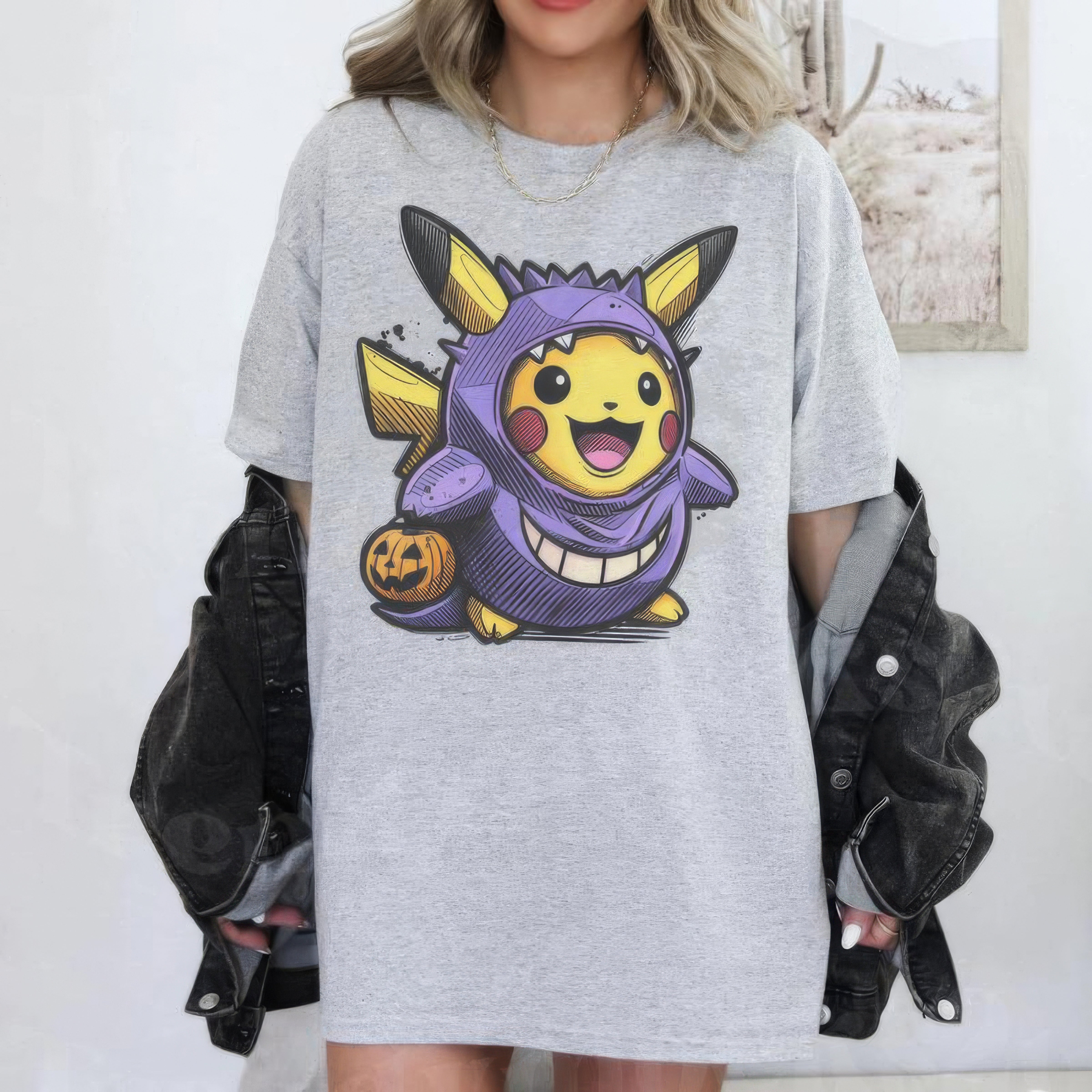 Halloween Lavender Town POkemon Legends Pikachu Unisex T-Shirt,Crewneck,Hoodie,TS-C-671