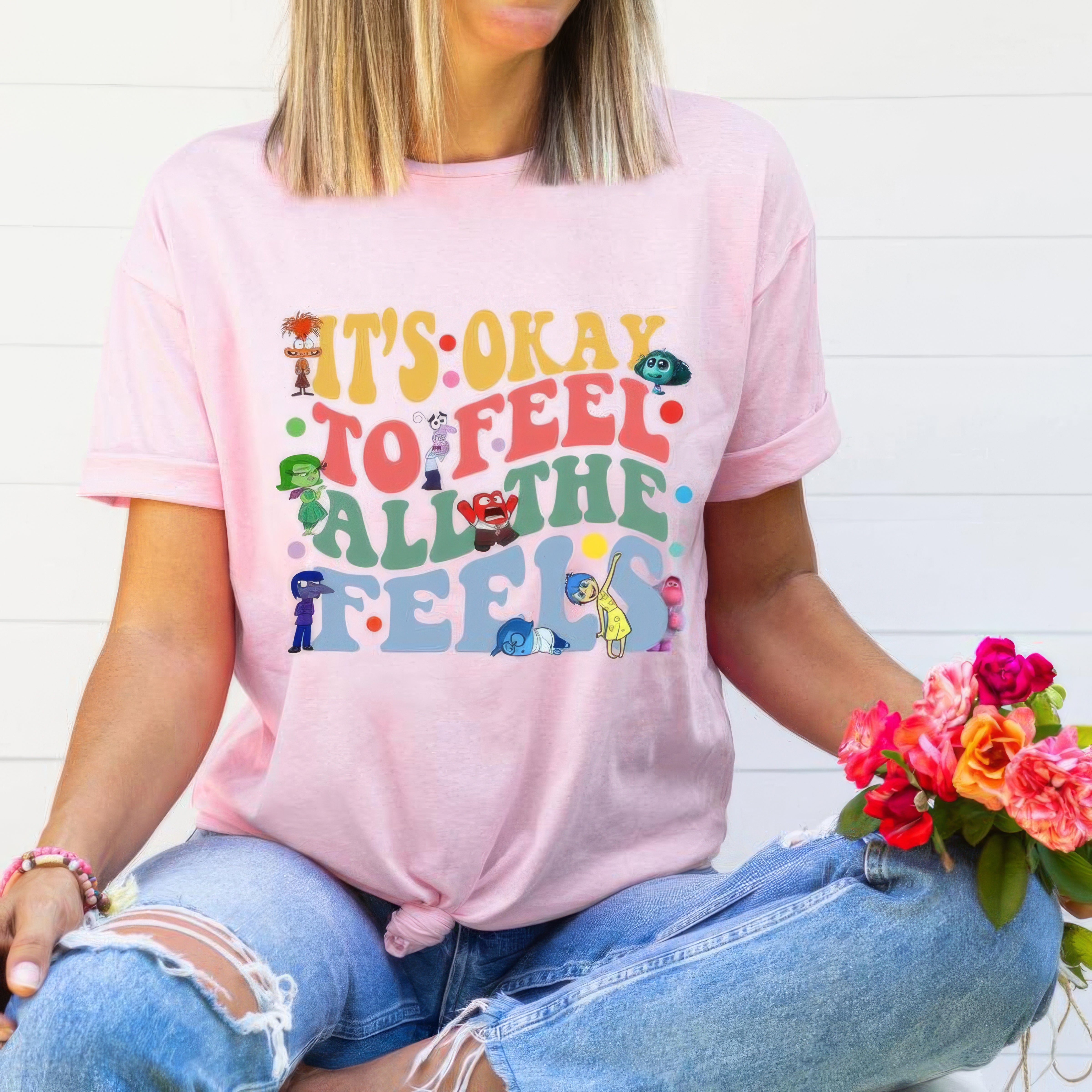 It's Okay To Feel All The Feels Emotional Support T-Shirt,Crewneck,Hoodie,TS-C-646