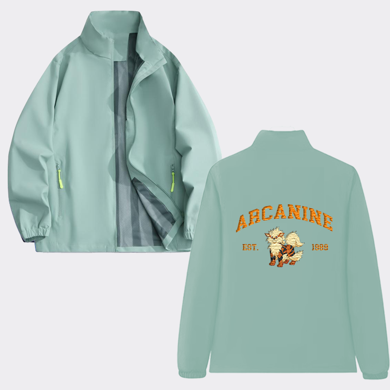 Arcanine Adorable Anime-Themed Embroidered T-Shirt,Crewneck,Hoodie-Trendy Versatile and a Thoughtful Gift for Friends,H-C-711