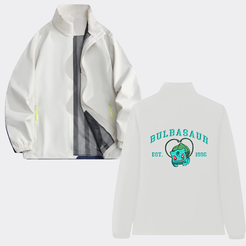 Bulbasaur Adorable Anime-Themed Embroidered T-Shirt,Crewneck,Hoodie-Trendy Versatile and a Thoughtful Gift for Friends,H-C-713