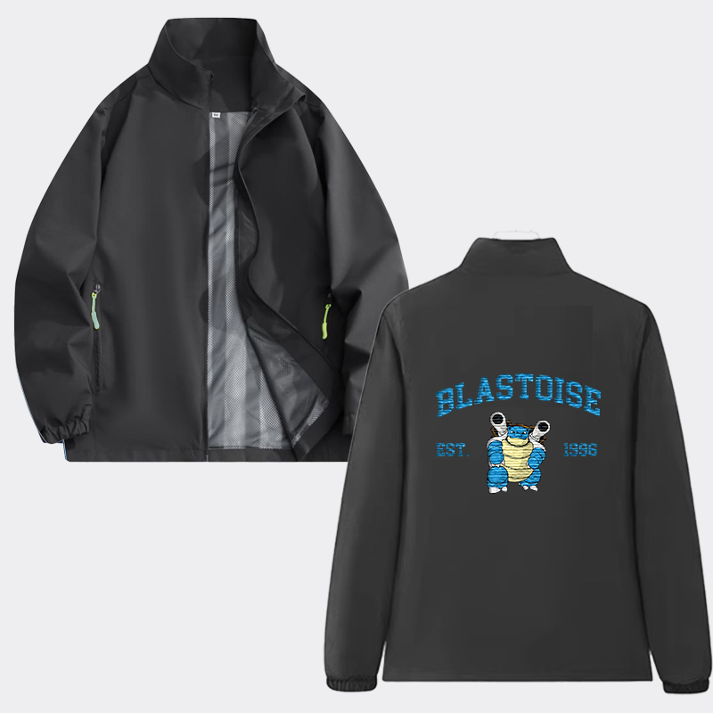 Blastoise Adorable Anime-Themed Embroidered T-Shirt,Crewneck,Hoodie-Trendy Versatile and a Thoughtful Gift for Friends,H-C-712