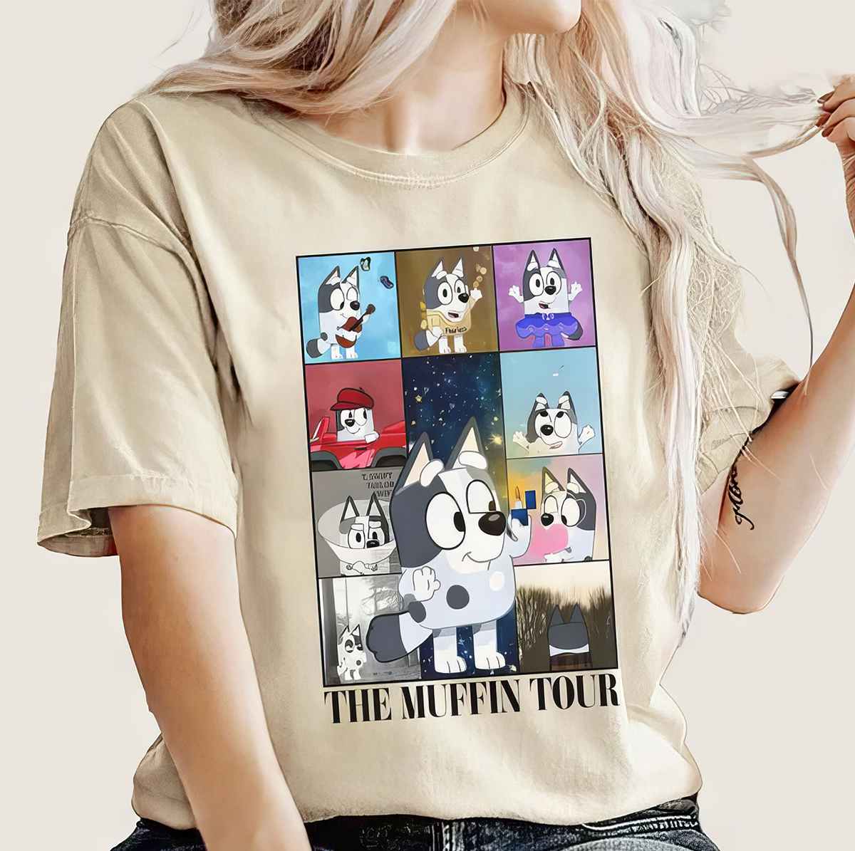 The Muffin Tour Cute Bluey T-Shirt,Crewneck,Hoodie,TS-C-639