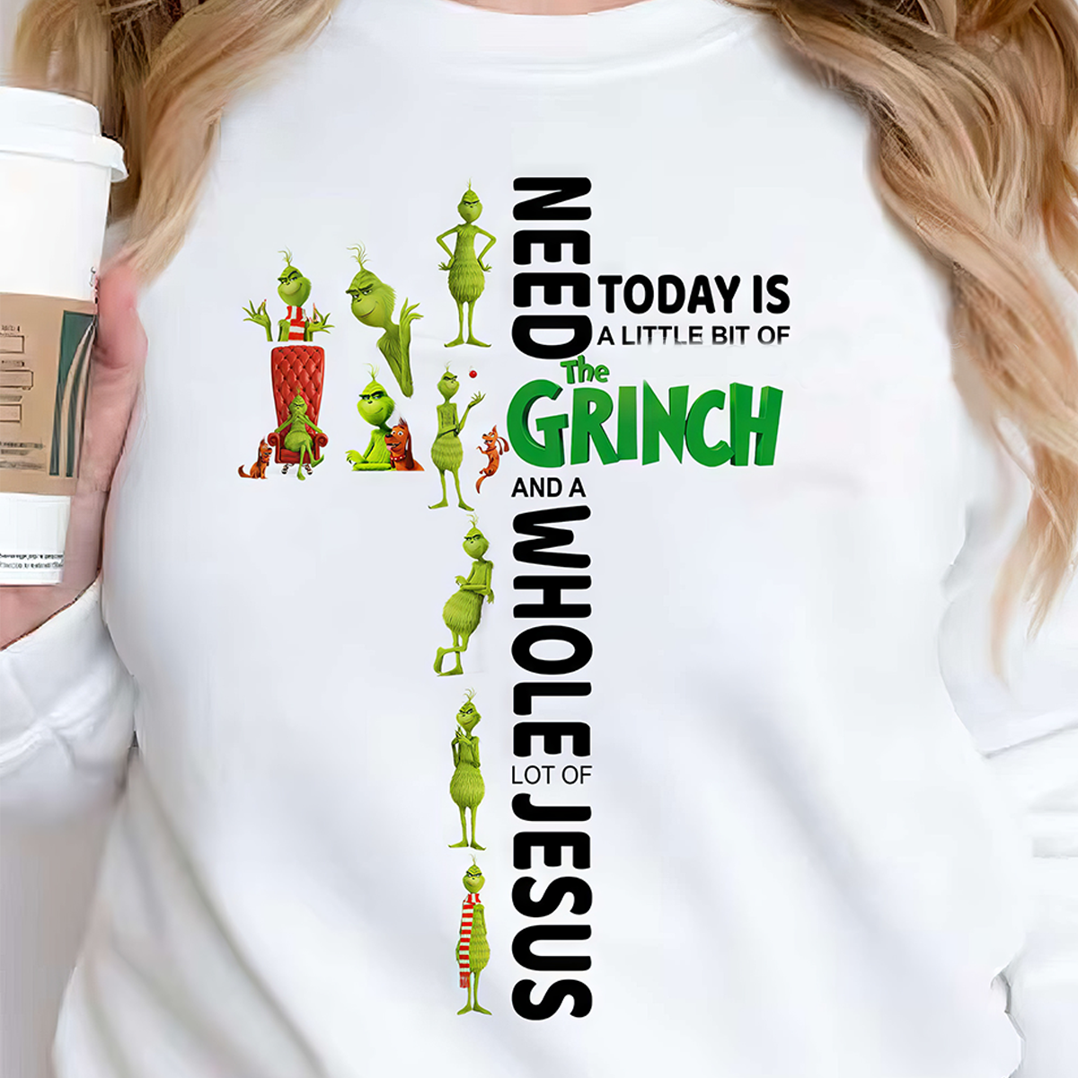 Grinch Jesus Christmas T-Shirt,Crewneck,Hoodie For Gift,TS-C-380