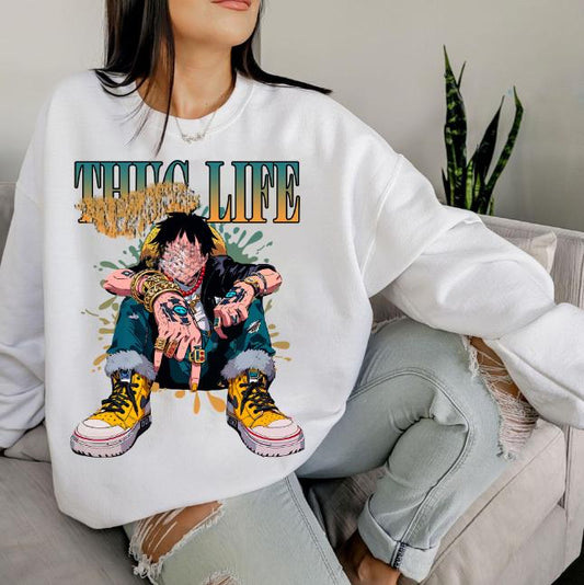 Luff Gear Pirate Life One Pjece Animee T-Shirt,Crewneck,Hoodie,H-C-903