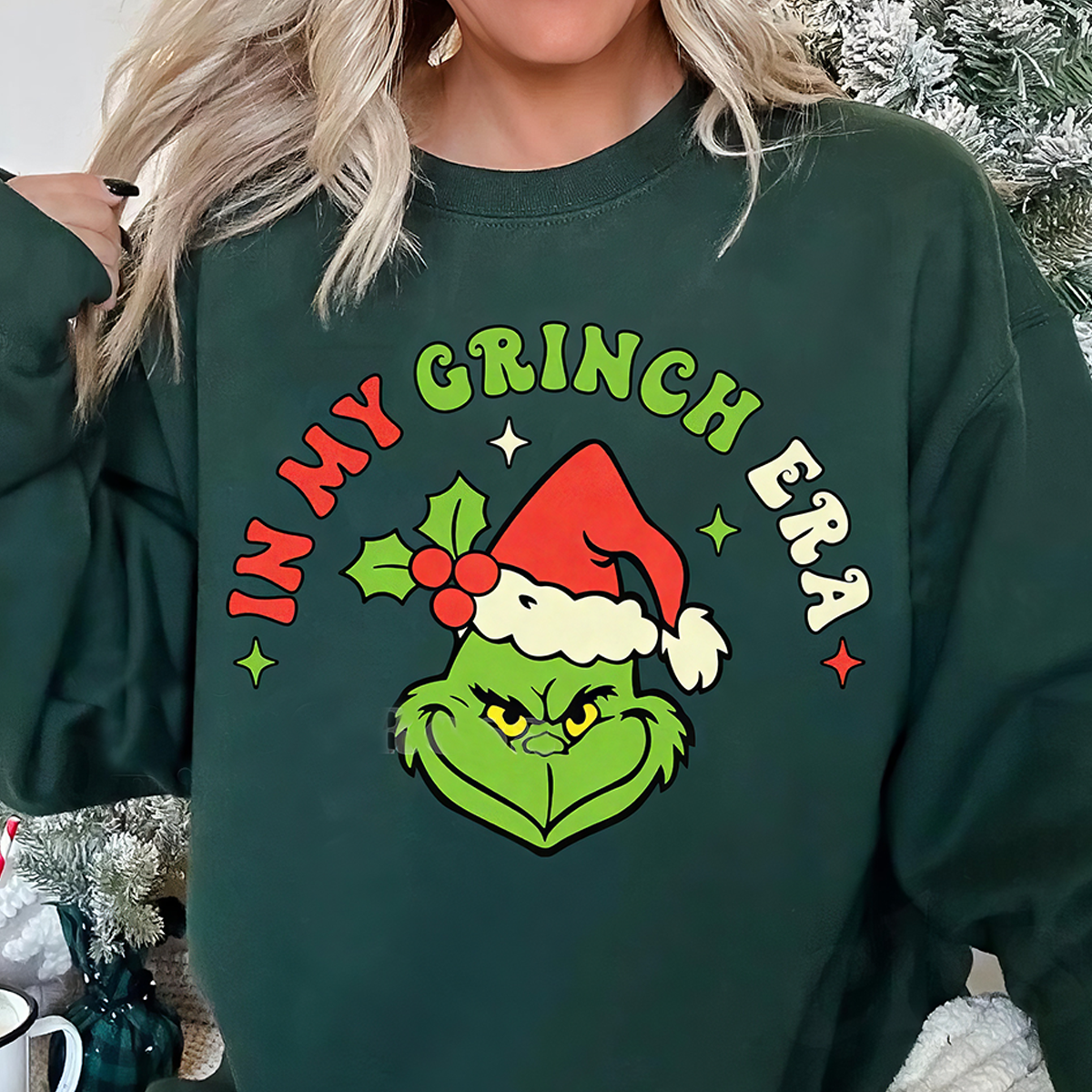 In My Grinch Era Christmas T-Shirt,Crewneck,Hoodie For Gift,TS-C-363