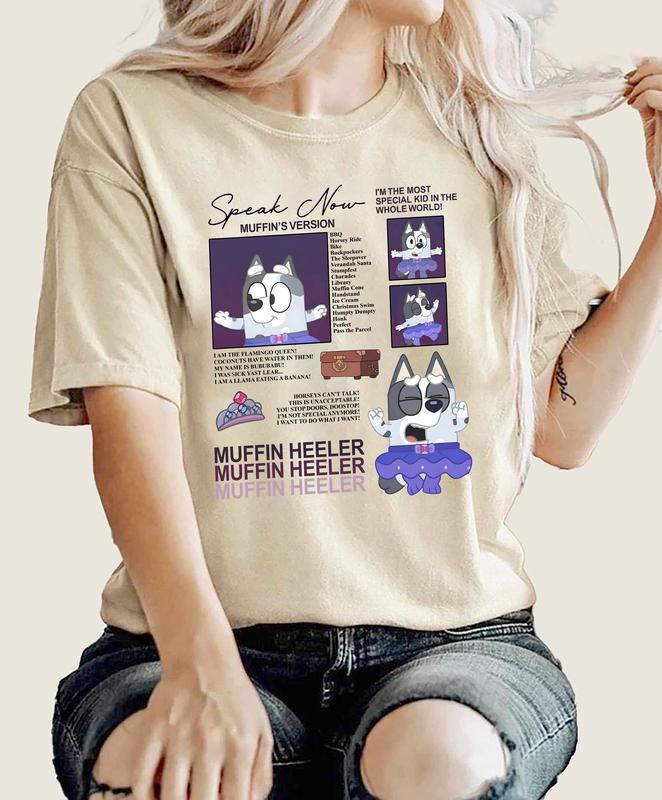 A Little Bit Bluey A Lotta Bit Muffin Emotions Cartoon T-Shirt,Crewneck,Hoodie,TS-C-542