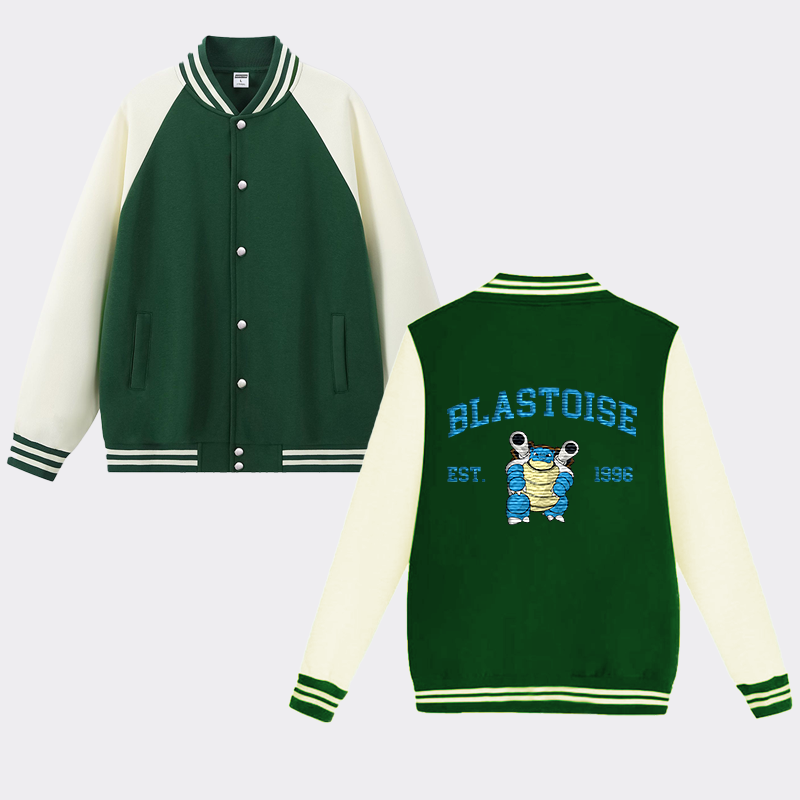 Blastoise Adorable Anime-Themed Embroidered T-Shirt,Crewneck,Hoodie-Trendy Versatile and a Thoughtful Gift for Friends,H-C-712