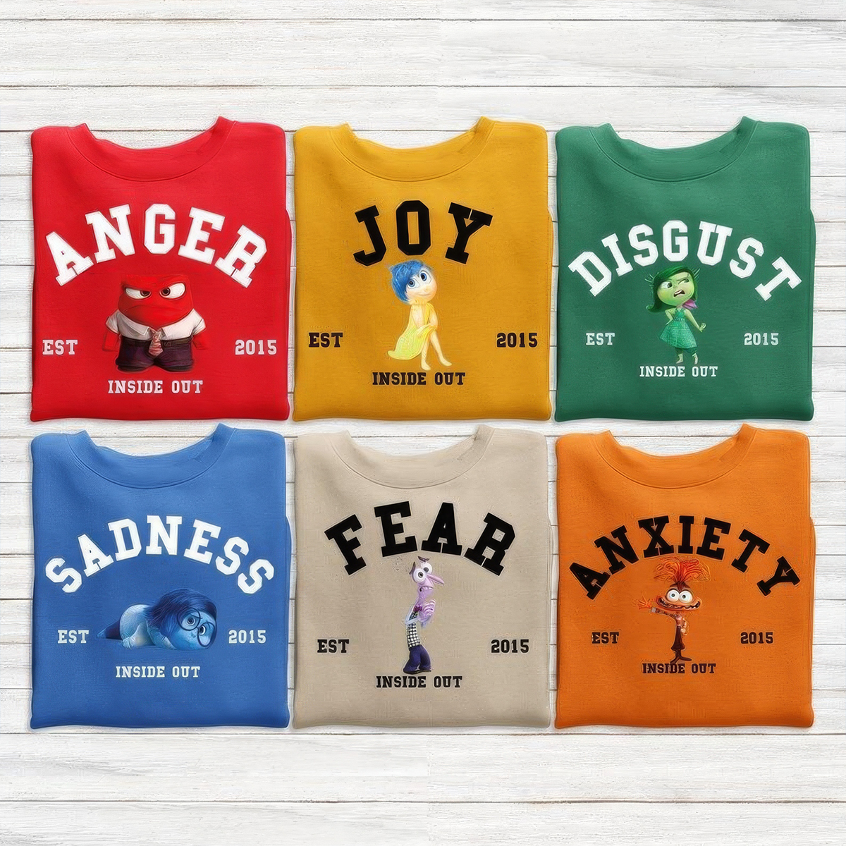 Feel All Your Emotions Cute Cartoon Characters T-Shirt,Crewneck,Hoodie,TS-C-616