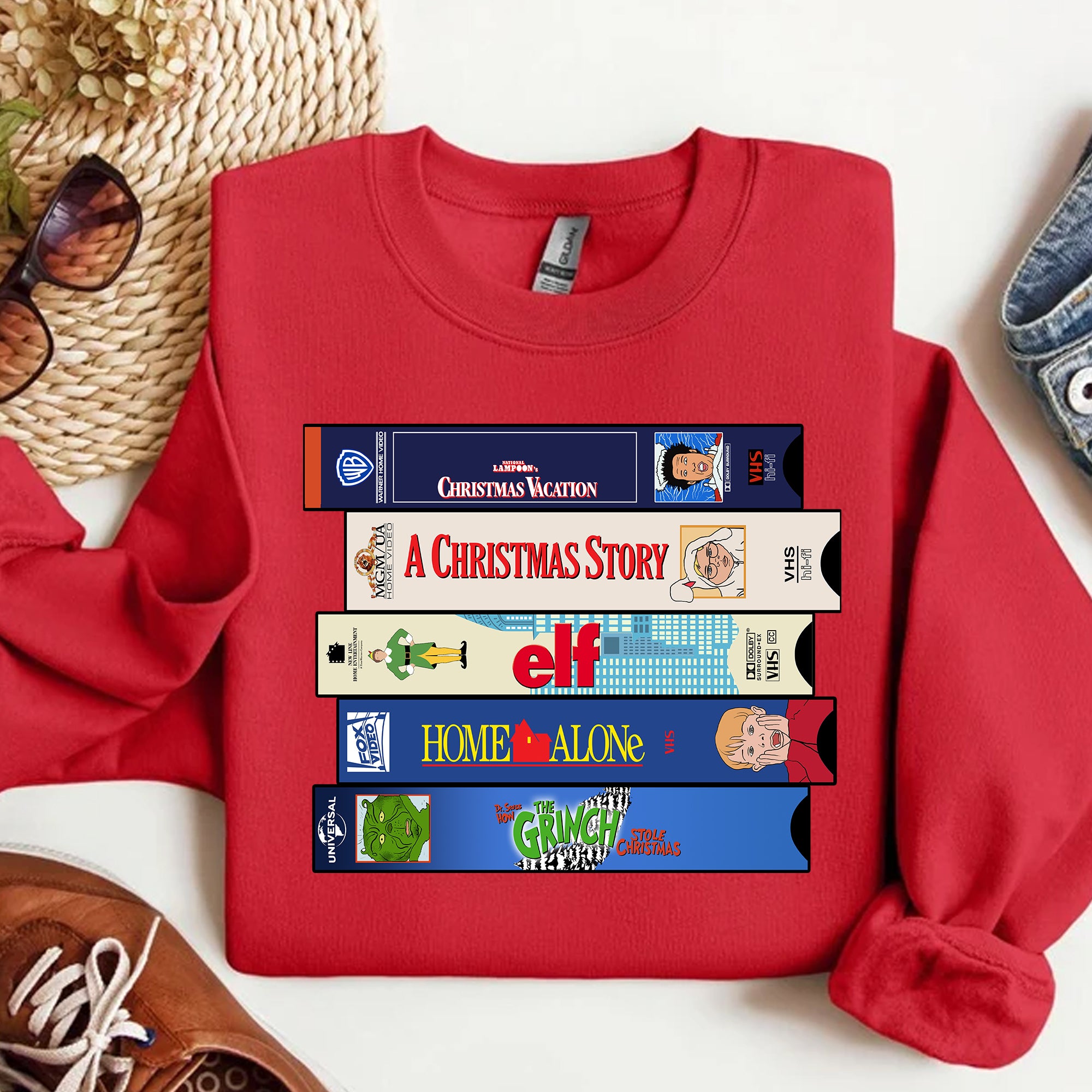 Christmas Movie VHS T-Shirt,Crewneck,Hoodie,TS-C-253