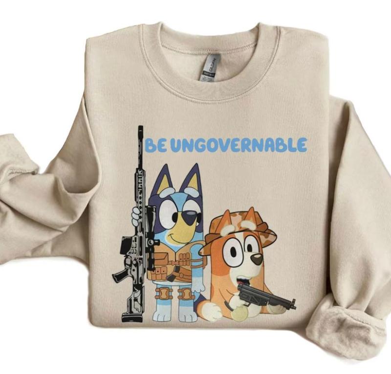 Bluey Be Ungovernable Bingc Family Dad T-Shirt,Crewneck,Hoodie,TS-C-544