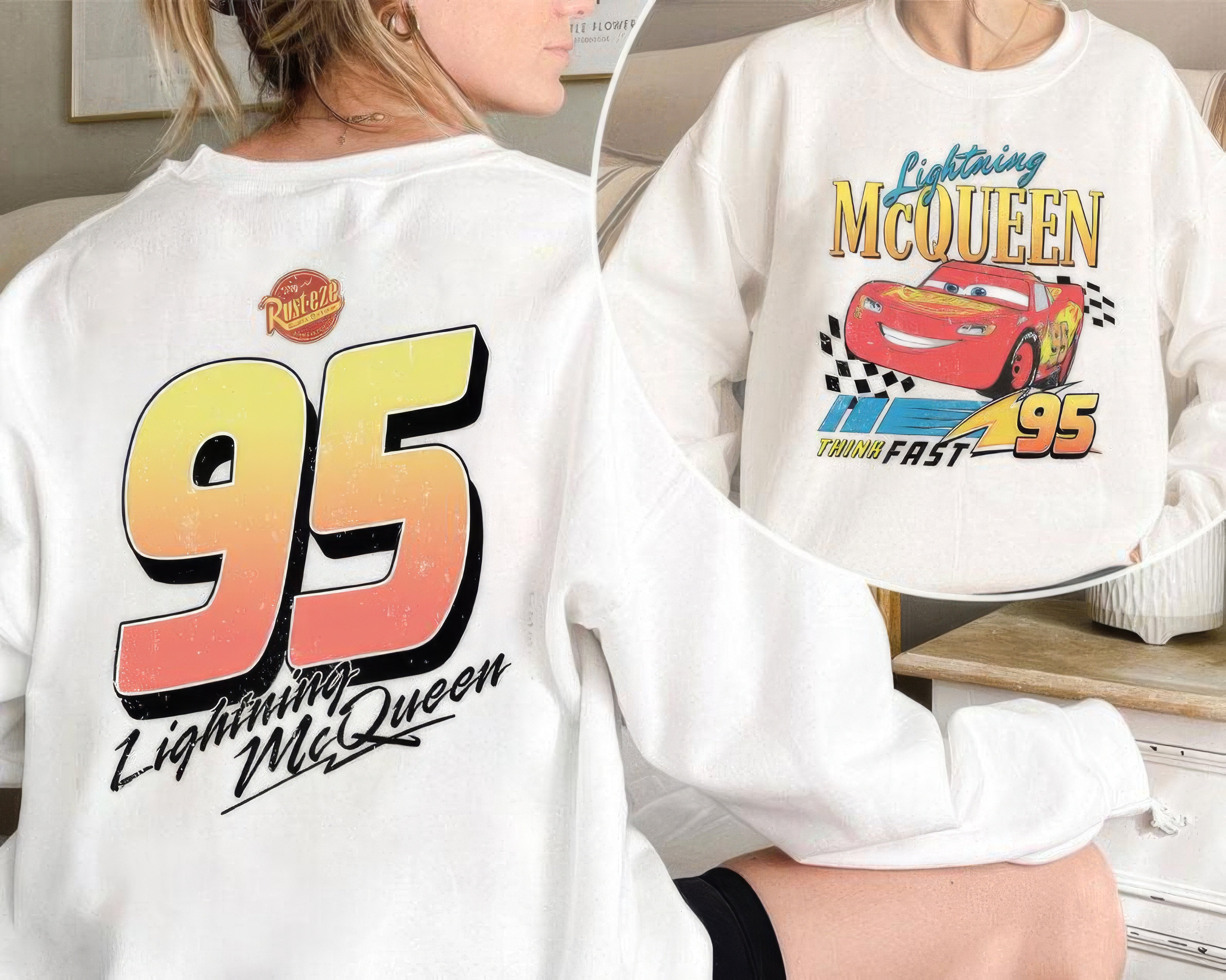 Lighting McQueen Cars Movie T-Shirt,Crewneck,Hoodie,TS-C-578