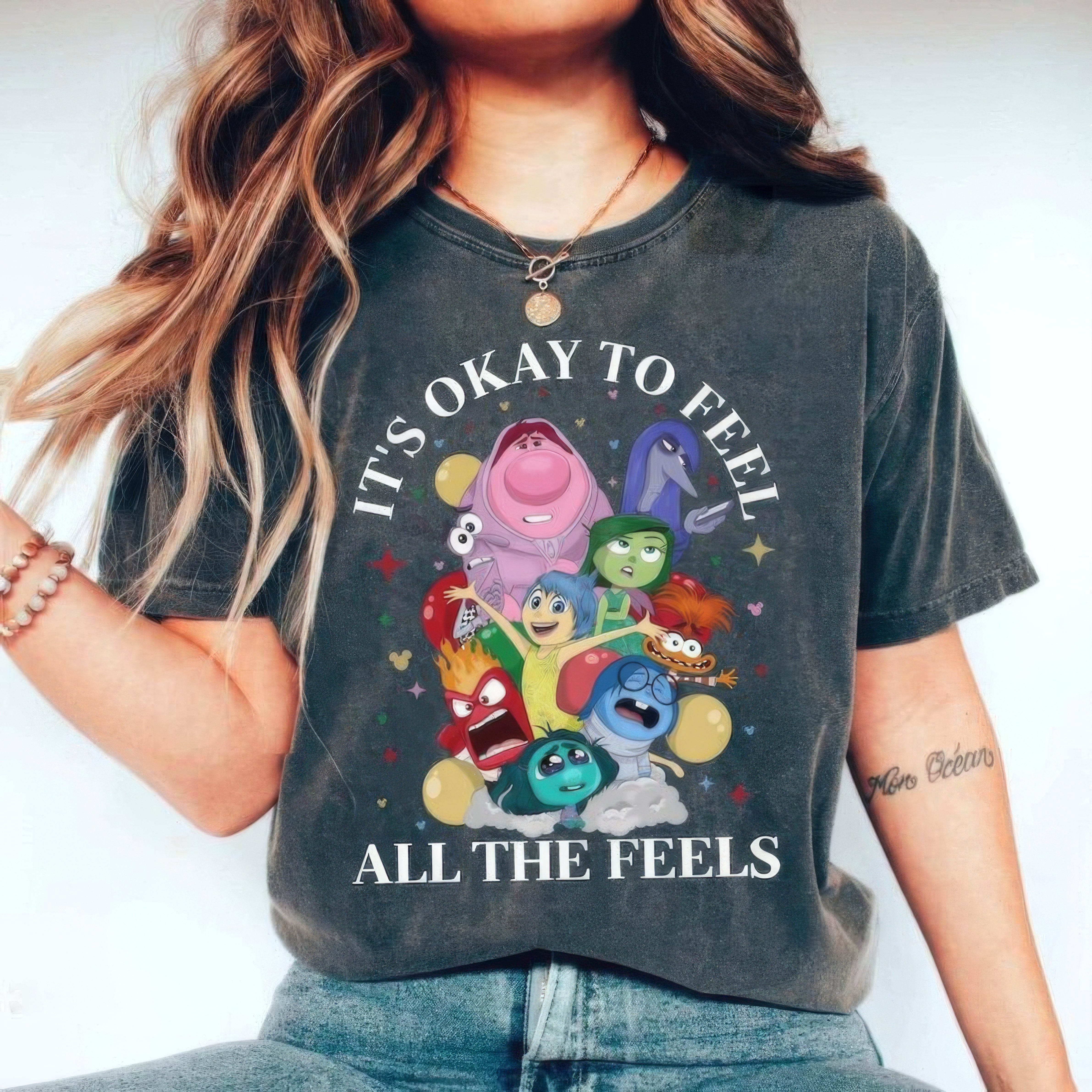 lt's Okay To Feel All The Feels Mental Health Emotional Support T-Shirt,Crewneck,Hoodie,TS-C-618