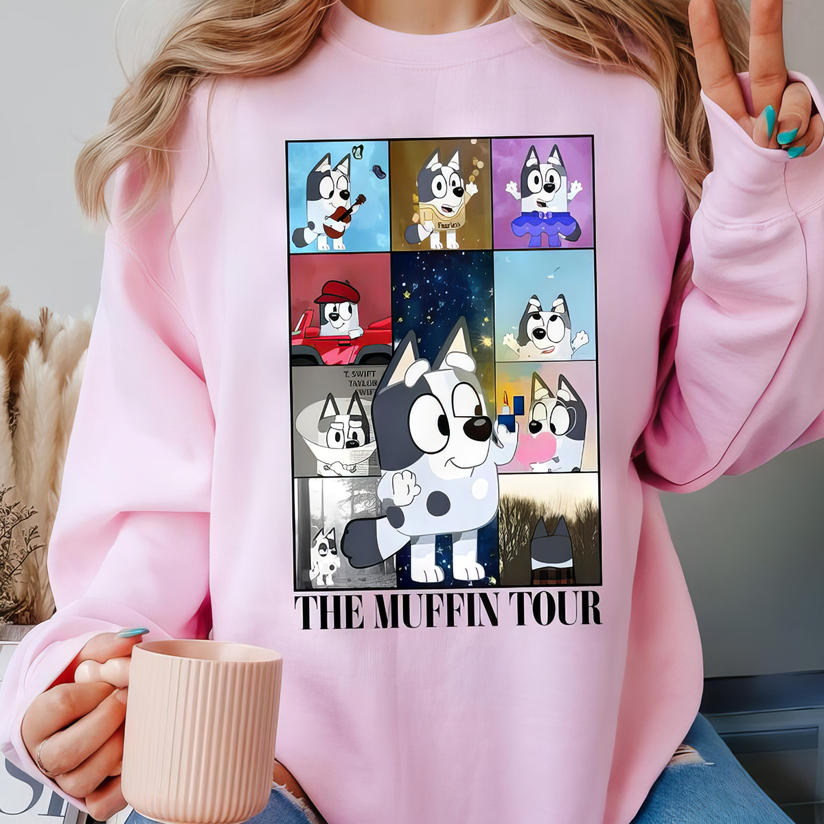 The Muffin Tour Cute Bluey T-Shirt,Crewneck,Hoodie,TS-C-639