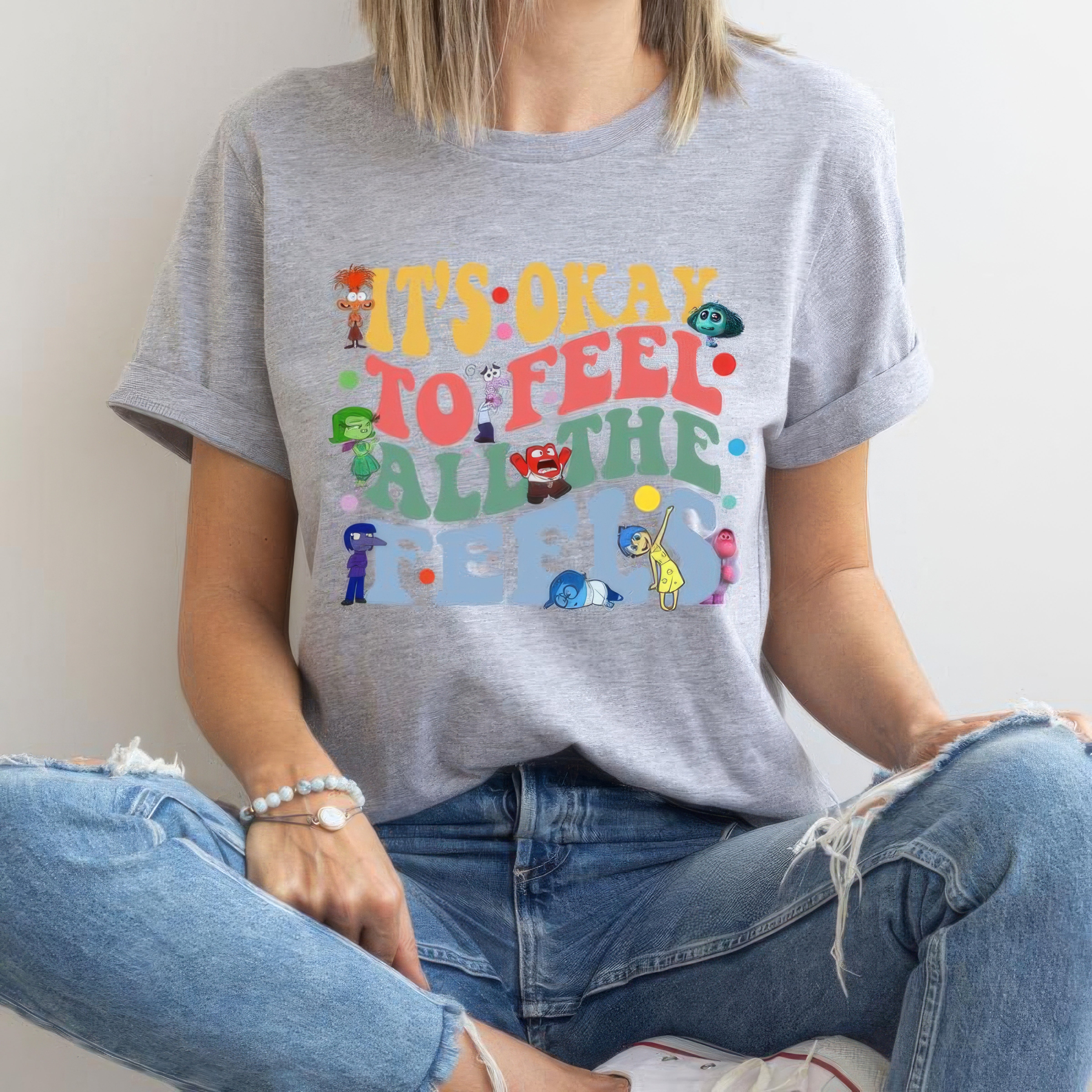 It's Okay To Feel All The Feels Emotional Support T-Shirt,Crewneck,Hoodie,TS-C-646