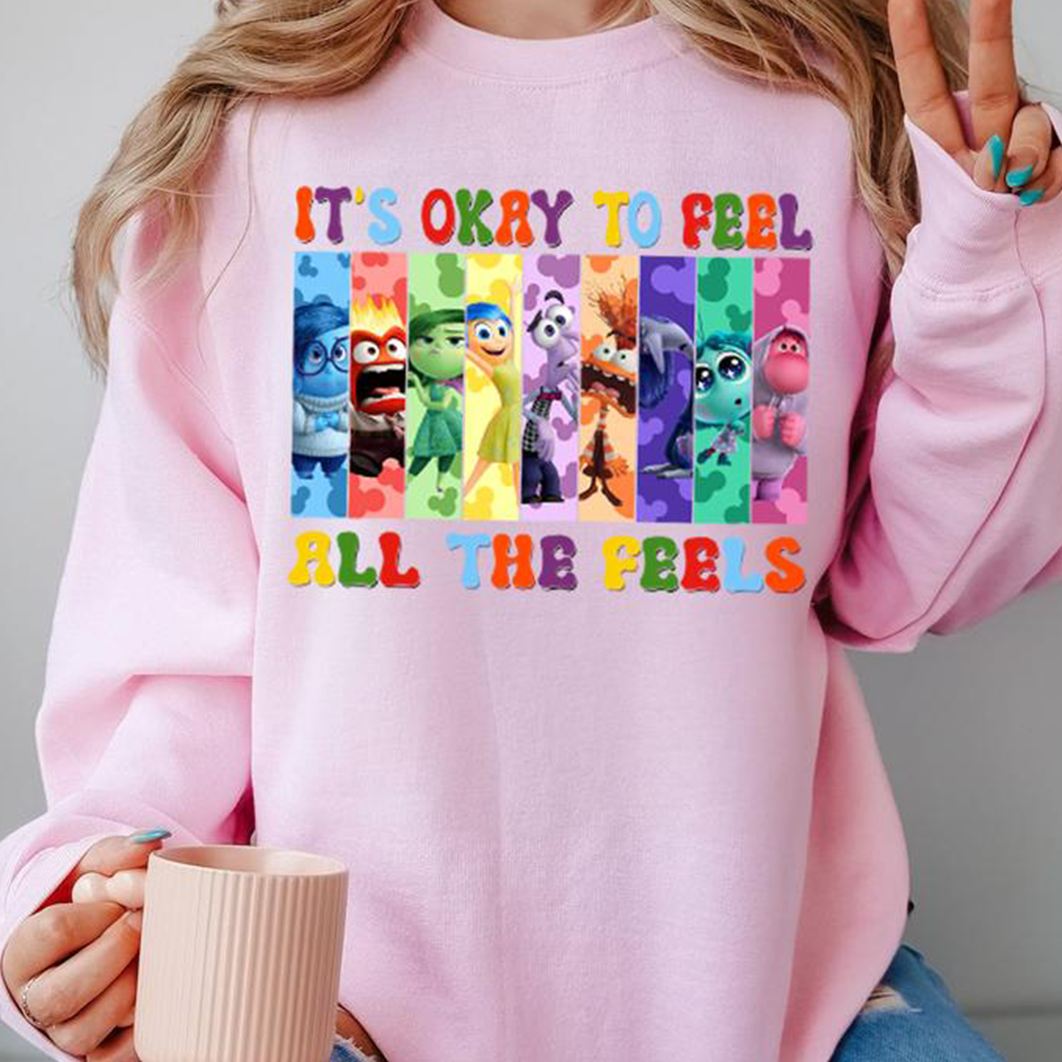 Friends It's Okay To Feel All The Feels Mental Health Emotional T-Shirt,Crewneck,Hoodie,TS-C-590