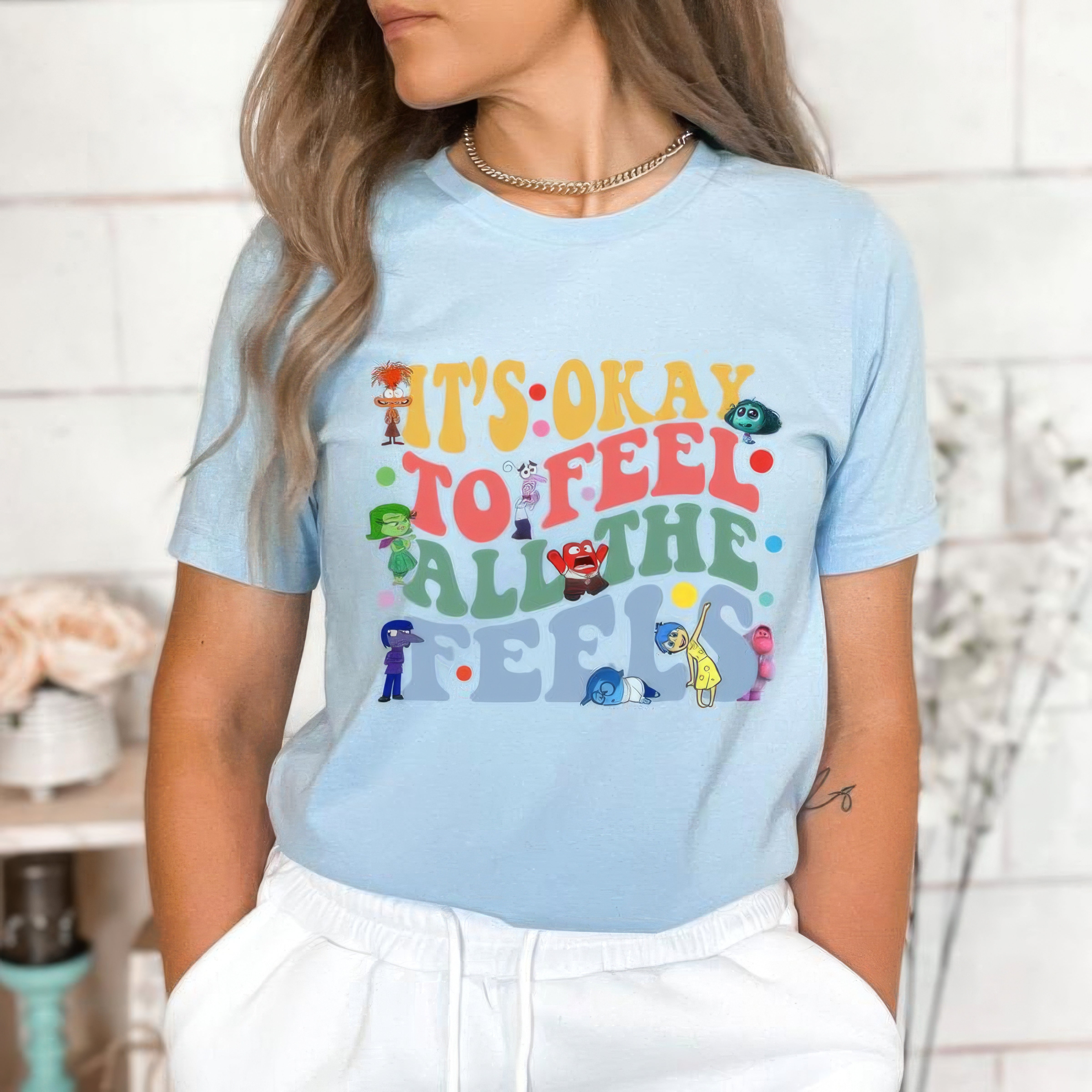 It's Okay To Feel All The Feels Emotional Support T-Shirt,Crewneck,Hoodie,TS-C-646