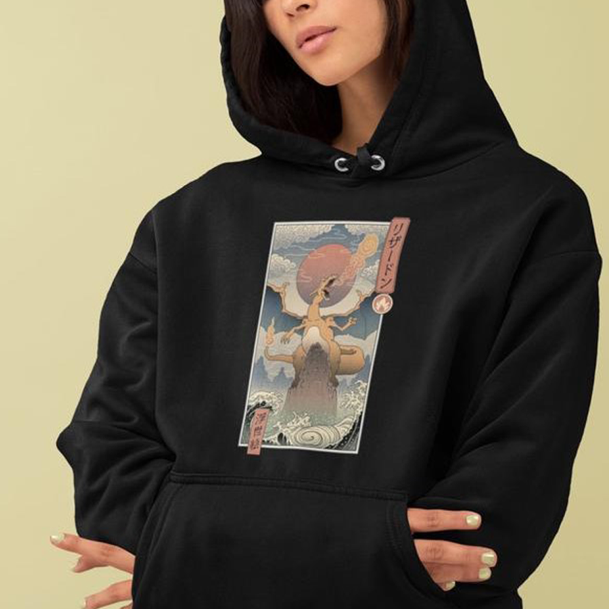 Fire Dragon Type Mon Inspired Graphic Anime T-Shirt,Crewneck,Hoodie,TS-C-484