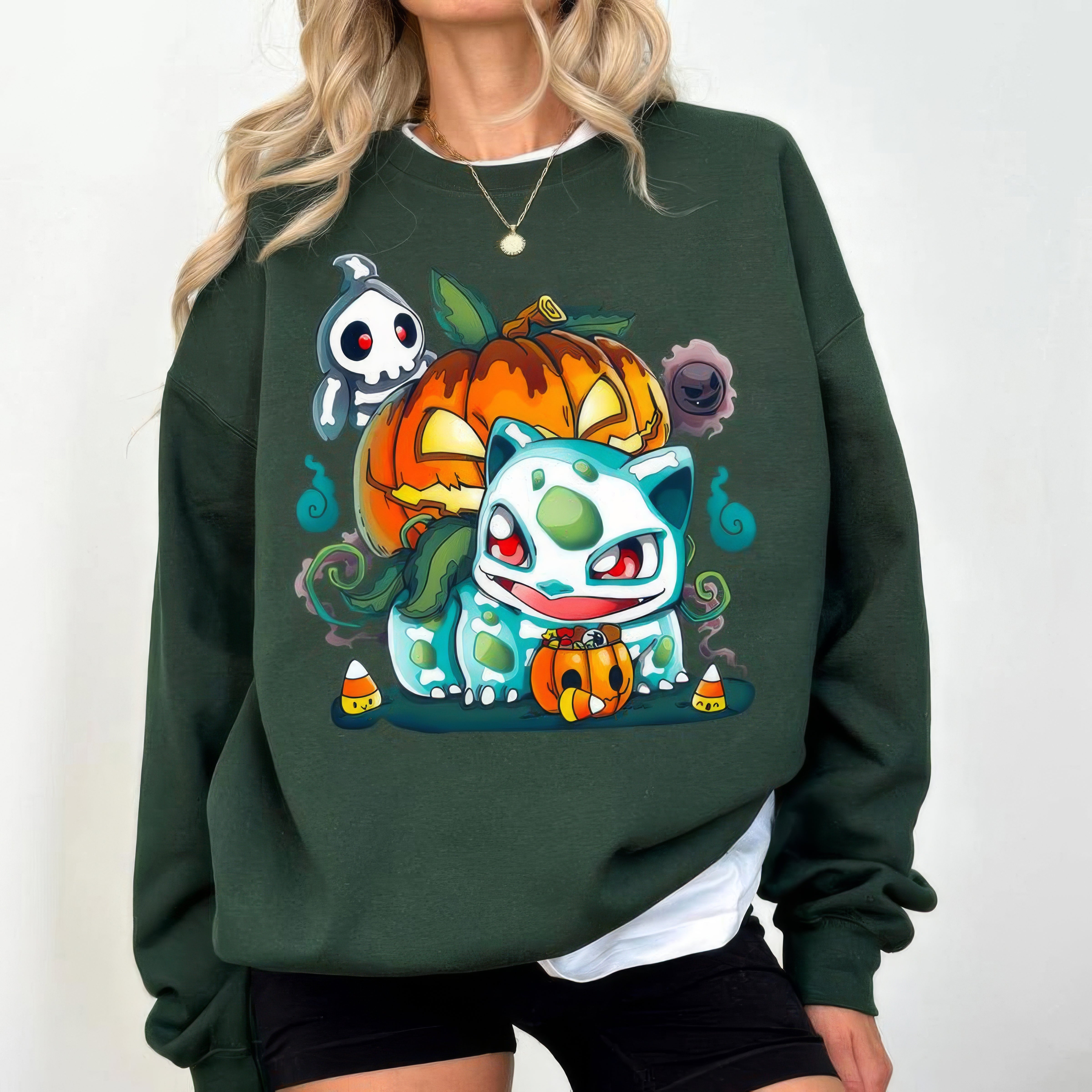 Halloween Bulbas4ur Pumpkin Unisex T-Shirt,Crewneck,Hoodie,For Gift,TS-C-674